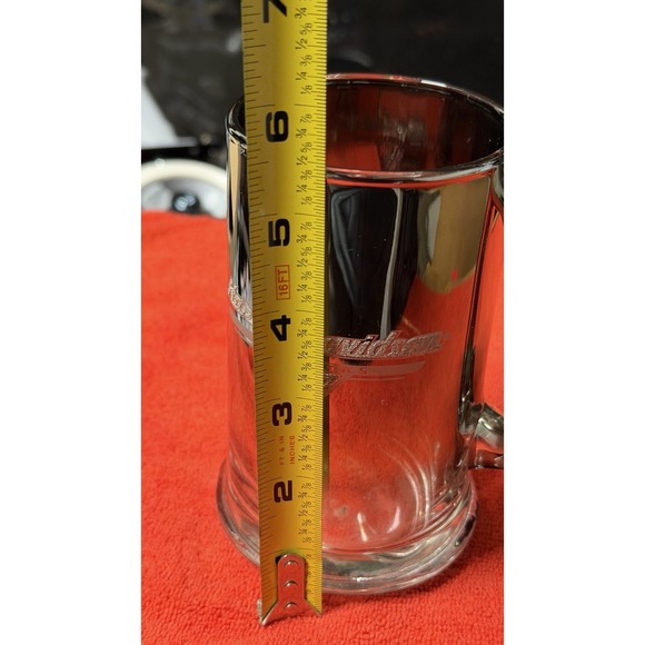 Harley-Davidson Las Vegas Glass Beer Mug Heavy Clear Barware - Picture 6 of 7